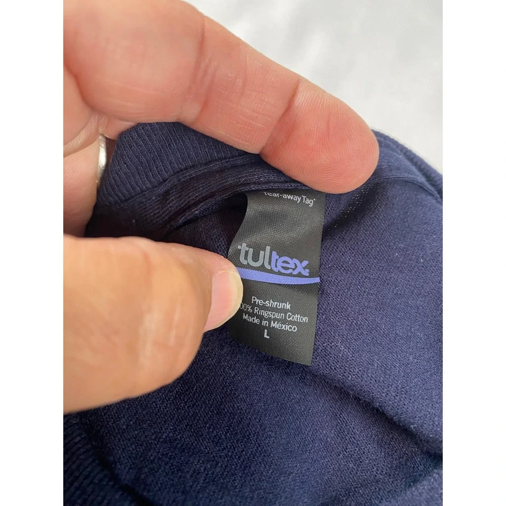Tultex 10 Minute Trainer T-Shirt Mens Large Navy No More Excuses Graphic - Picture 5 of 9